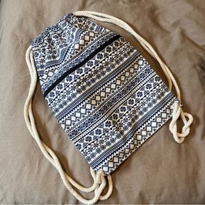 Patterned Canvas Backpack